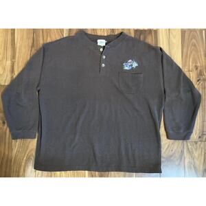 Vintage Artisans Sweatshirt Long Sleeve Mens L/XL 80s Heavy Brown Moose Hunting